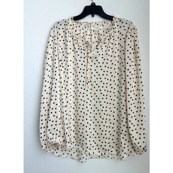 Haver and Blair Tops - NWOT Womens Plus Haver & Blair Satin Polka Dot Blouse Size 2X